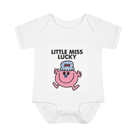 Little Miss Lucky St Patricks Day Infant Onesie Baby Rib Bodysuit