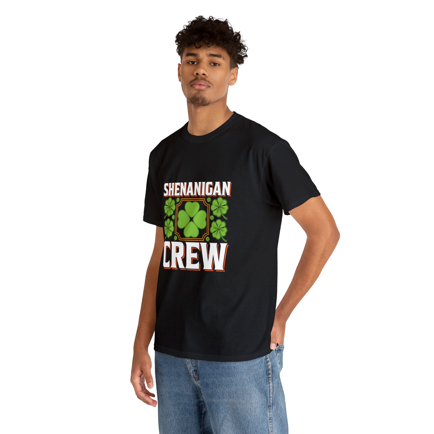 Unisex Shenanigan's Matching Family Shenanigans Crew St Patricks Day Heavy Cotton Tee