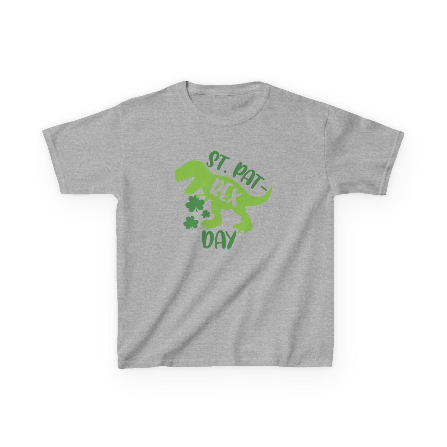 St Pat-Rex Day Dino St Patricks Day Kids Heavy Cotton Tee