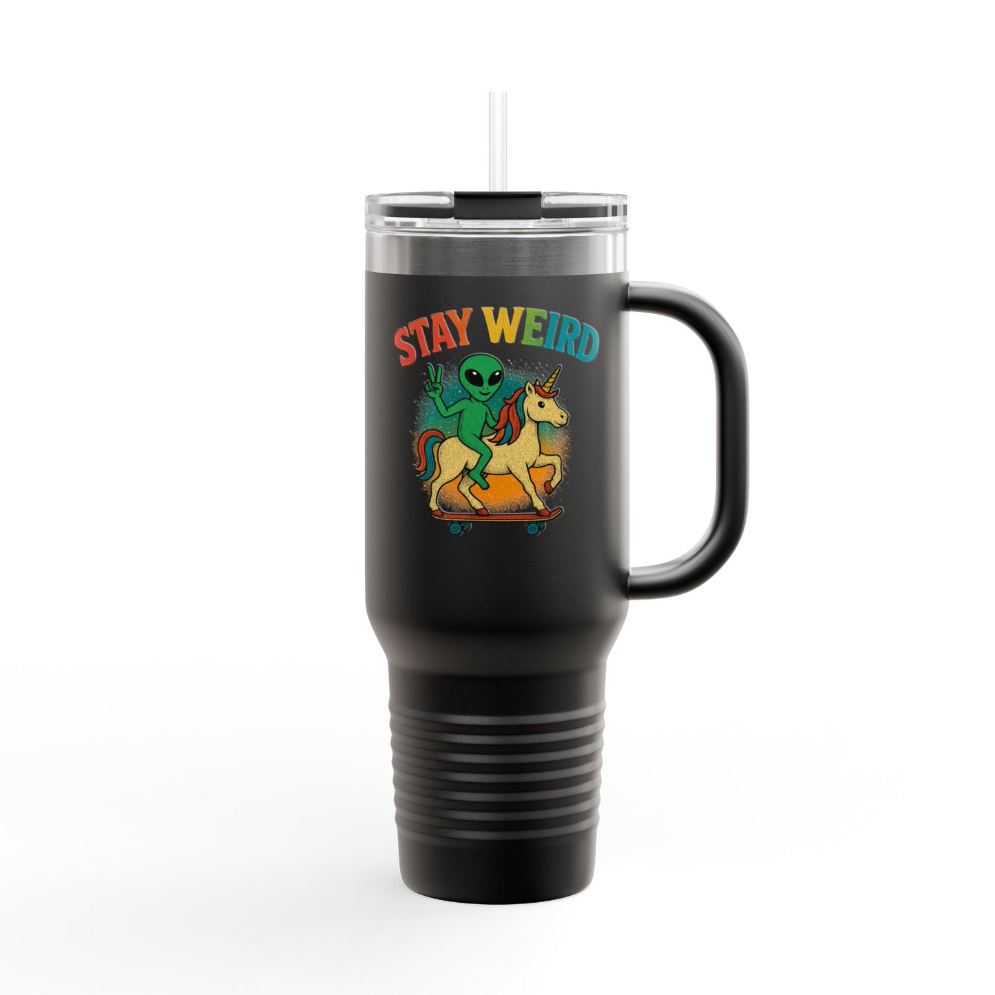 Aliens & Unicorns Stay Weird Insulated Travel Mug, 40oz