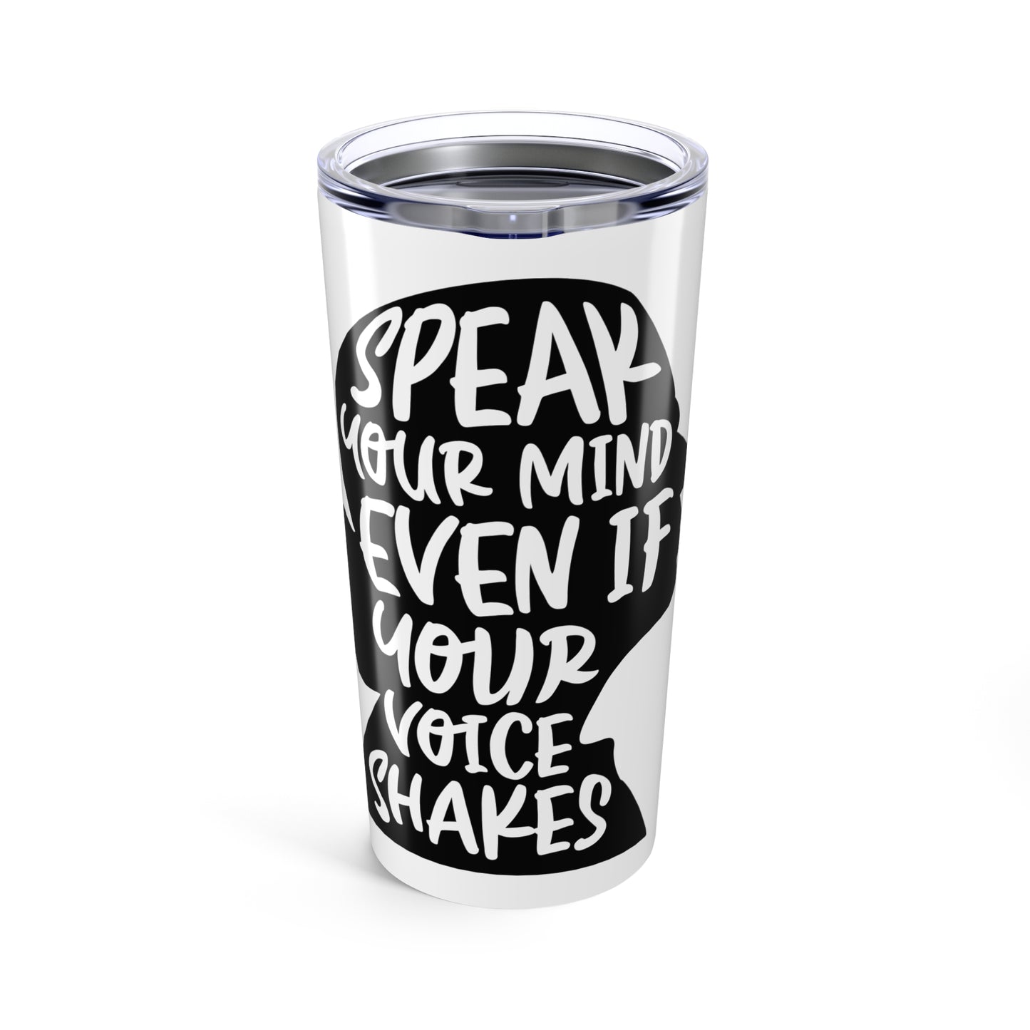 Inspirational 20oz Tumbler | Motivational Travel Mug | Speak Your Mind | Perfect for Gifts & Self-Care | Women's Tumblers, Creative Coffee