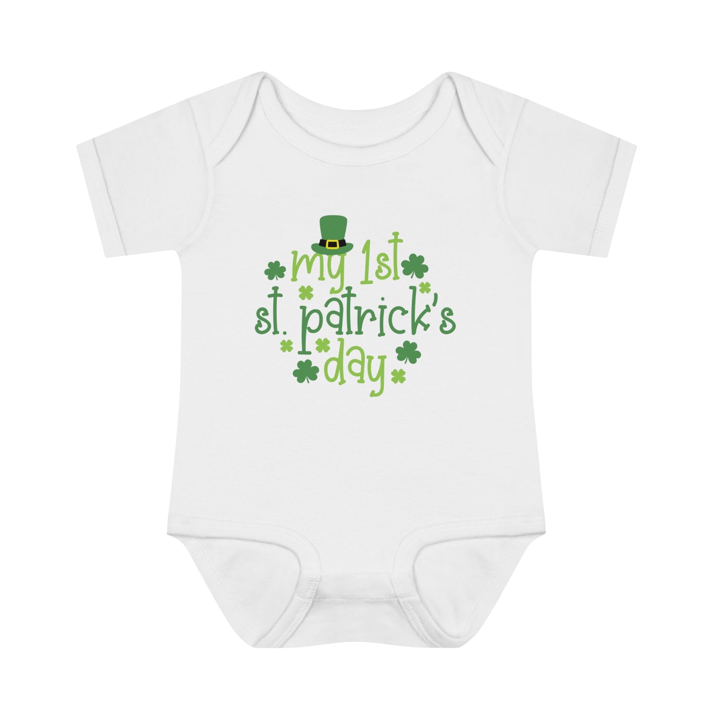 My First 1st St Patricks Day Infant Onesie Baby Rib Bodysuit