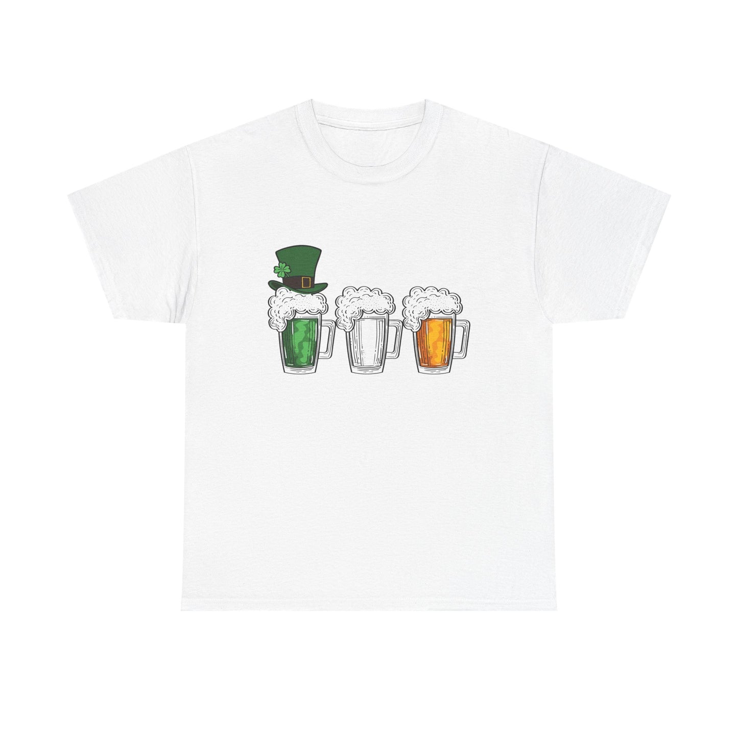 Unisex St Patrick's Day Beer Flag Heavy Cotton Tee
