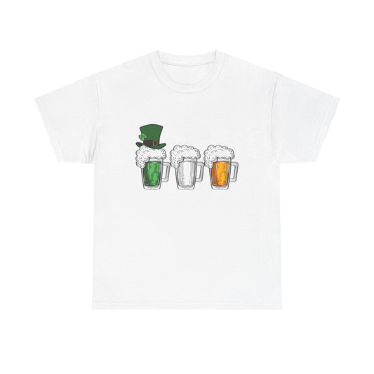Unisex St Patrick's Day Beer Flag Heavy Cotton Tee