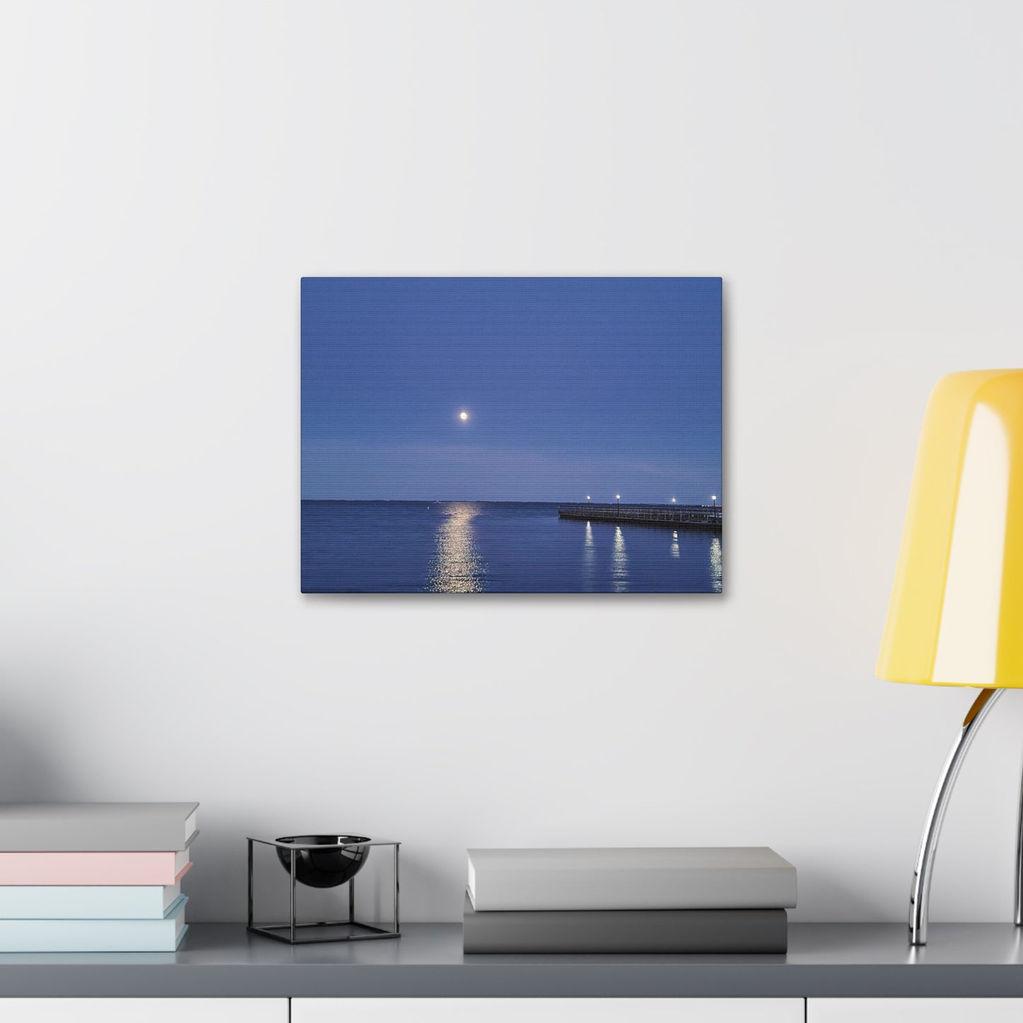 Moonlight Over The Bay, Canvas Stretched, 1.5''
