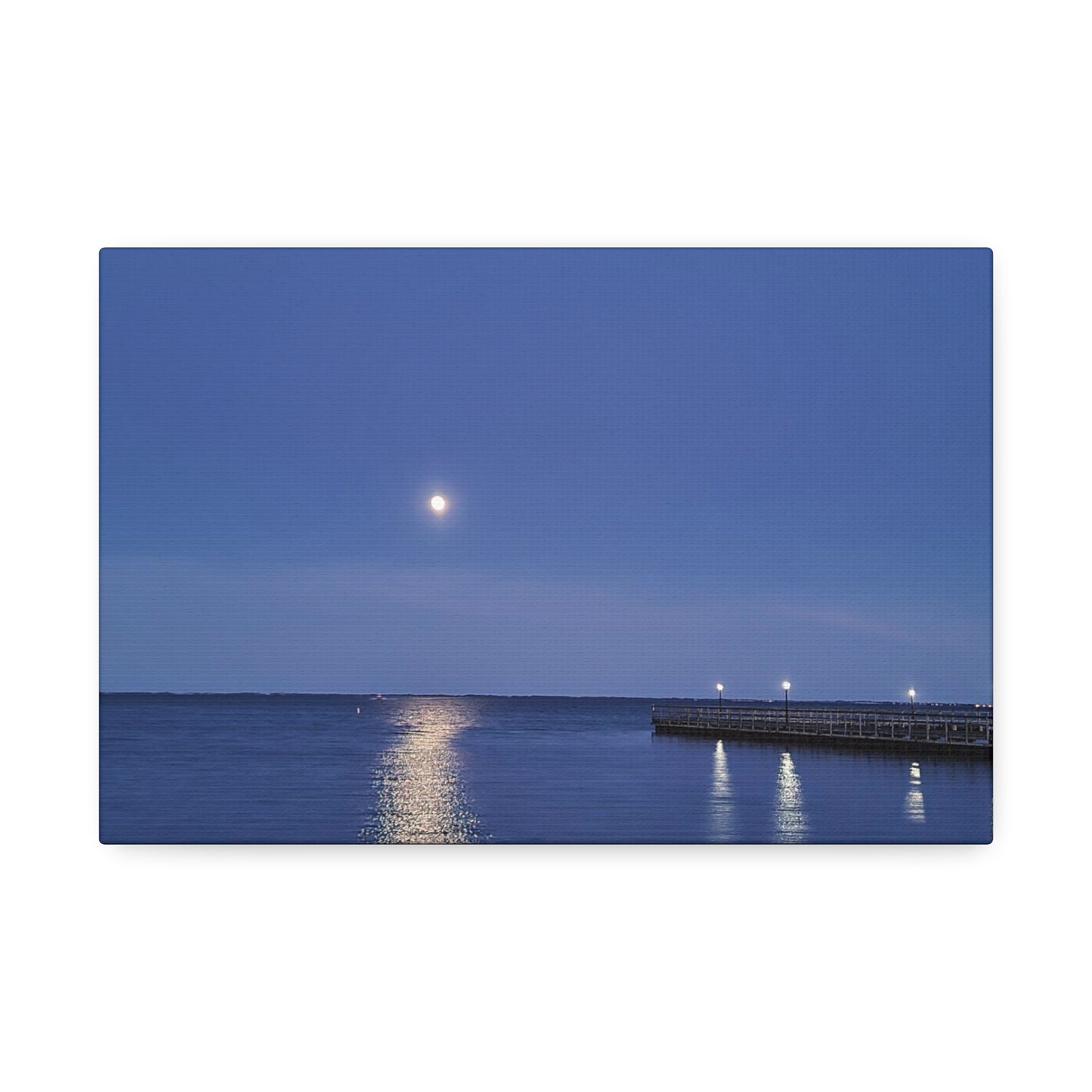 Moonlight Over The Bay, Canvas Stretched, 1.5''
