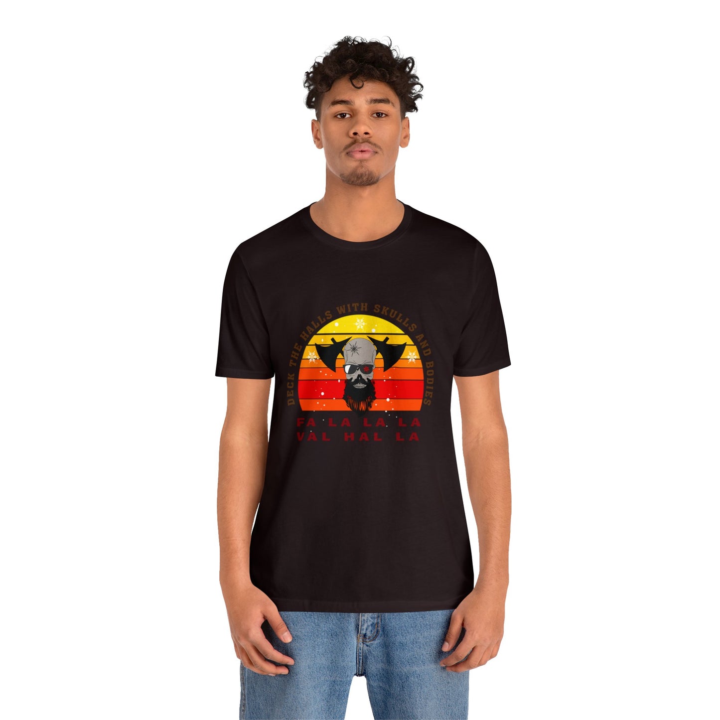 Viking Christmas Fa La La Valhalla Holiday Unisex Jersey Short Sleeve Tee