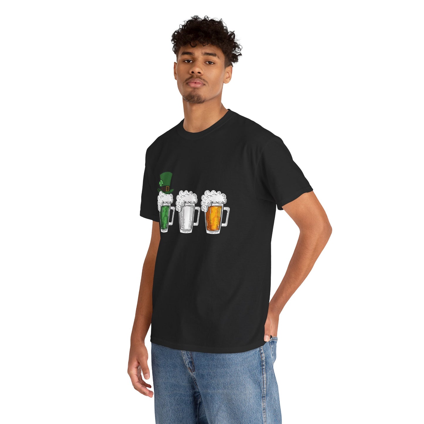 Unisex St Patrick's Day Beer Flag Heavy Cotton Tee