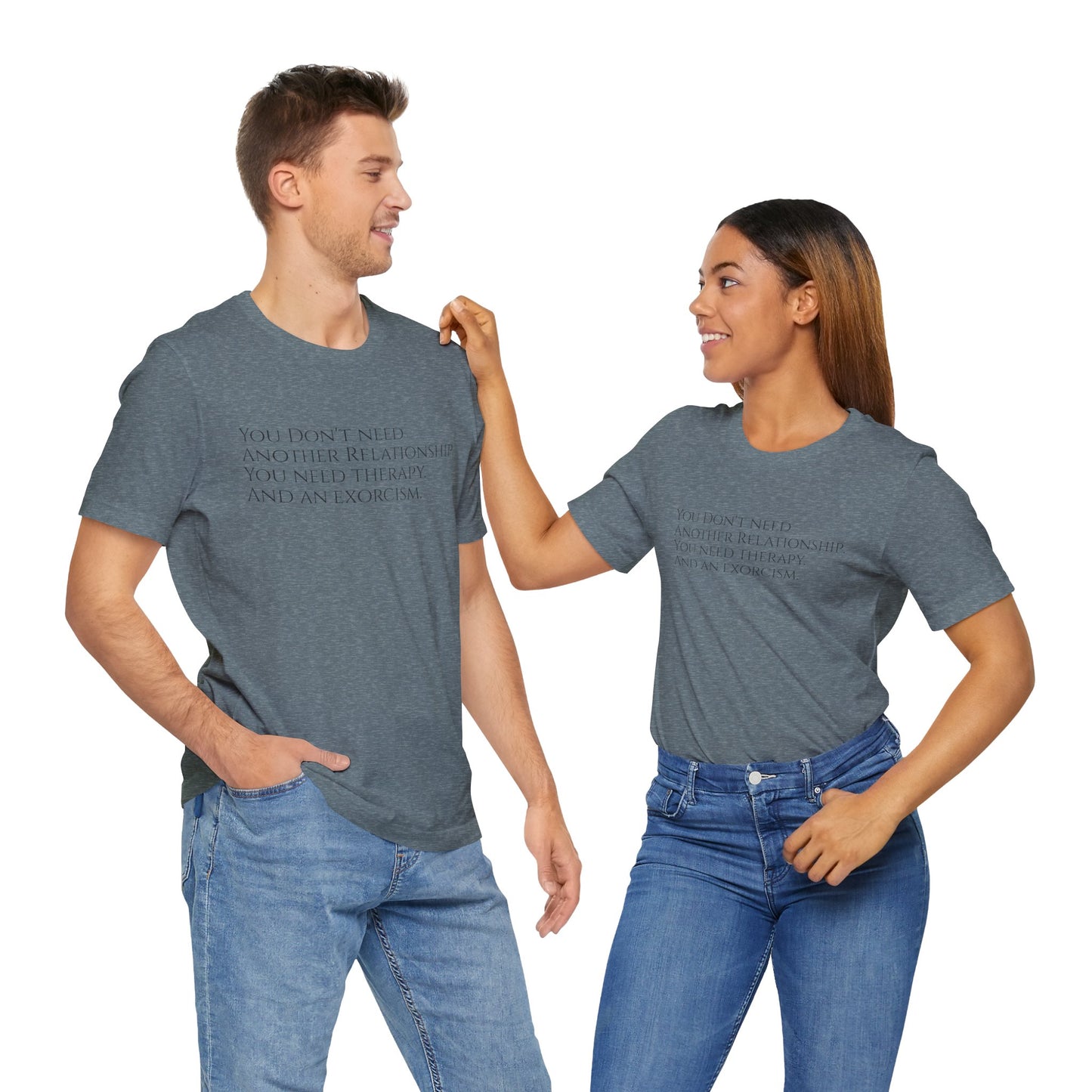 Relationships, Therapy, Exorcism, XS-3XL, Unisex Jersey Short Sleeve Tee