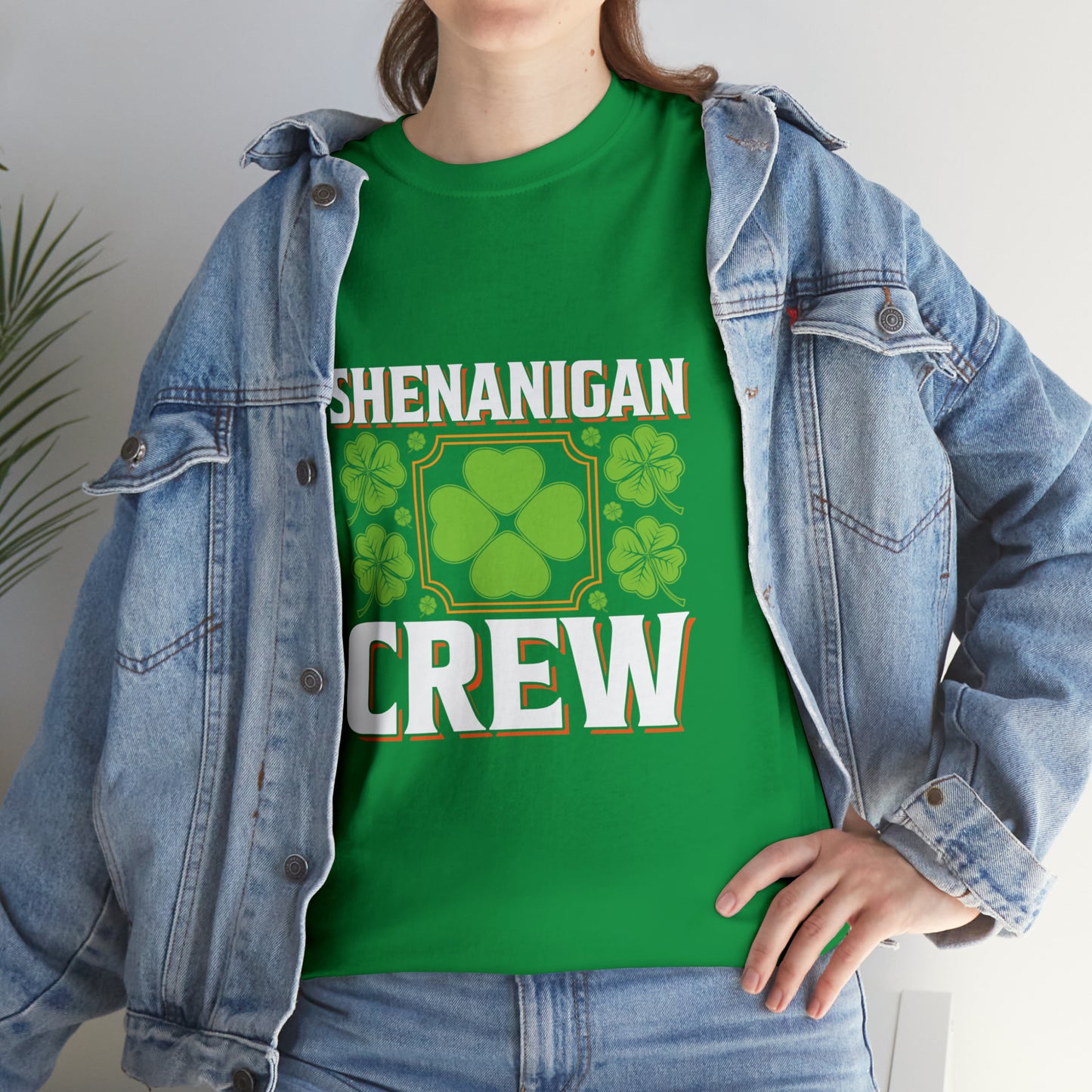 Unisex Shenanigan's Matching Family Shenanigans Crew St Patricks Day Heavy Cotton Tee