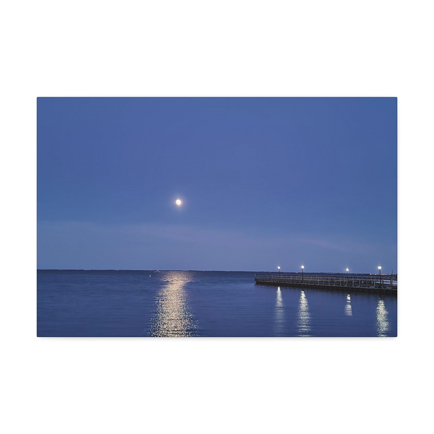 Moonlight Over The Bay, Canvas Stretched, 1.5''