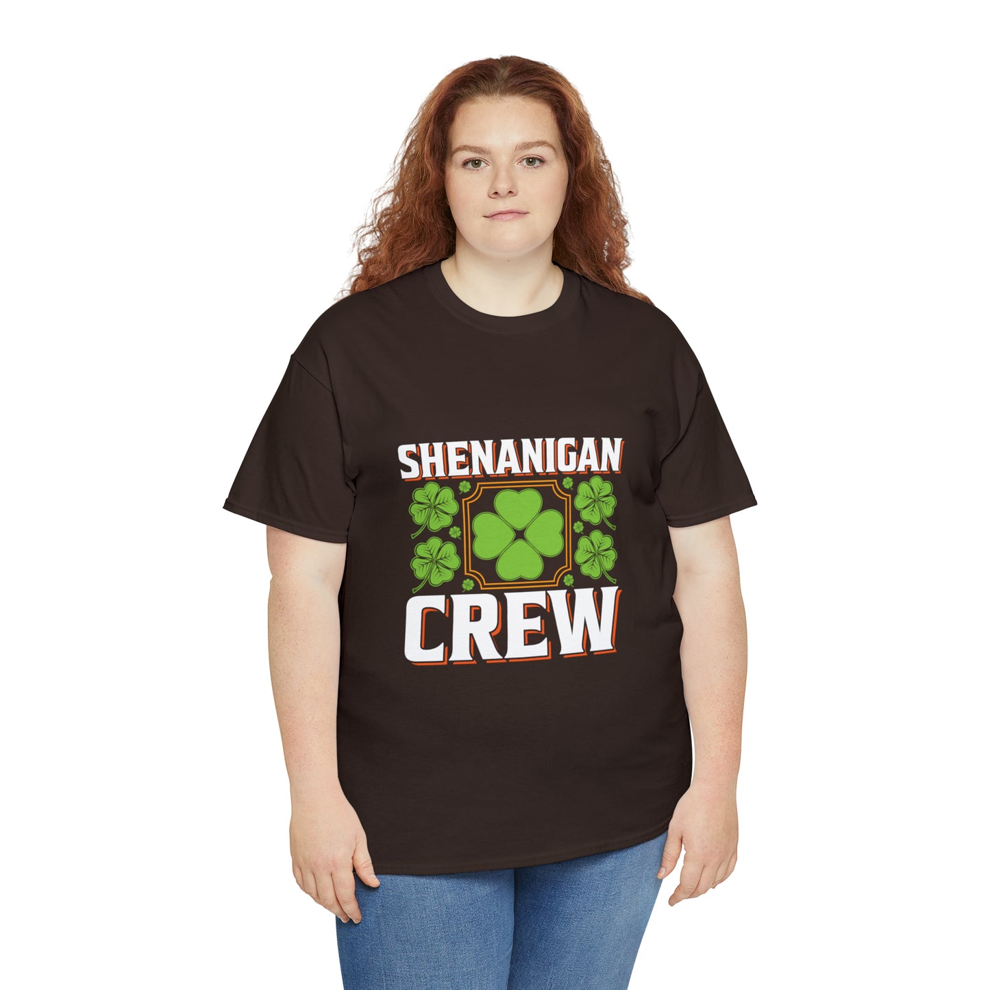 Unisex Shenanigan's Matching Family Shenanigans Crew St Patricks Day Heavy Cotton Tee