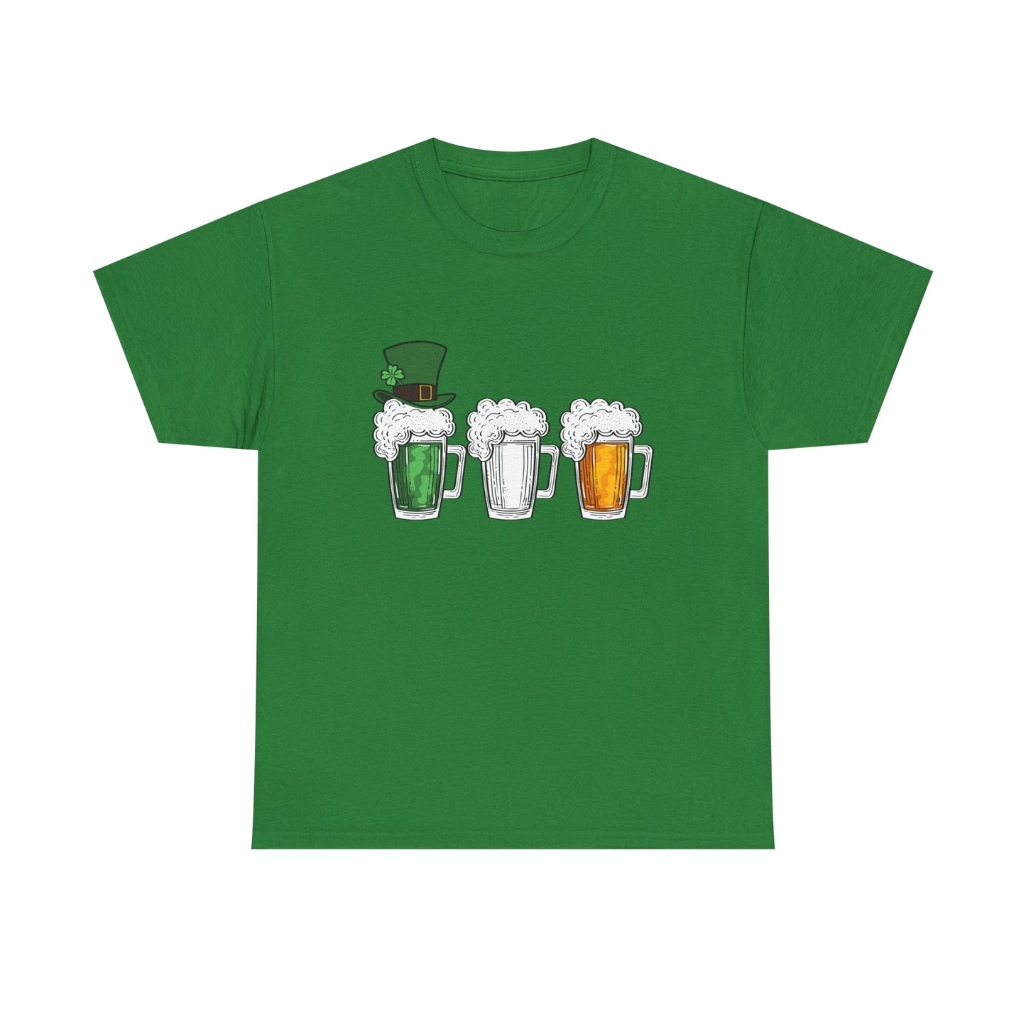 Unisex St Patrick's Day Beer Flag Heavy Cotton Tee