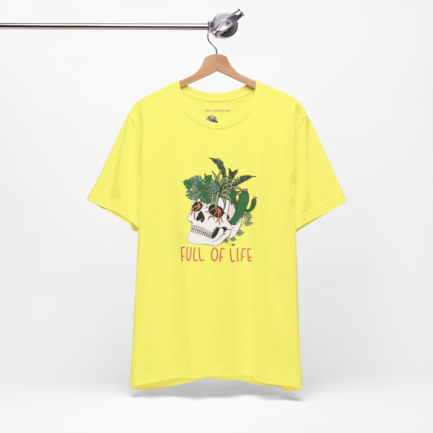 Plants, Full of Life, Skeleton, Springtime, Gardening, XS-3XL Unisex Jersey Short Sleeve Tee