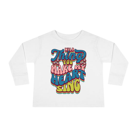 Wild Thing Valentine's Day Toddler Long Sleeve Tee