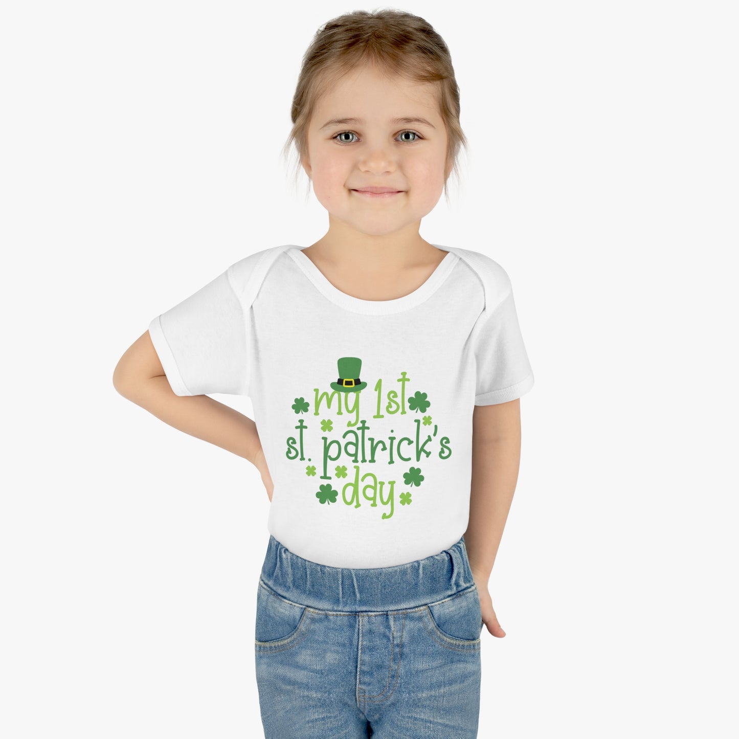 My First 1st St Patricks Day Infant Onesie Baby Rib Bodysuit