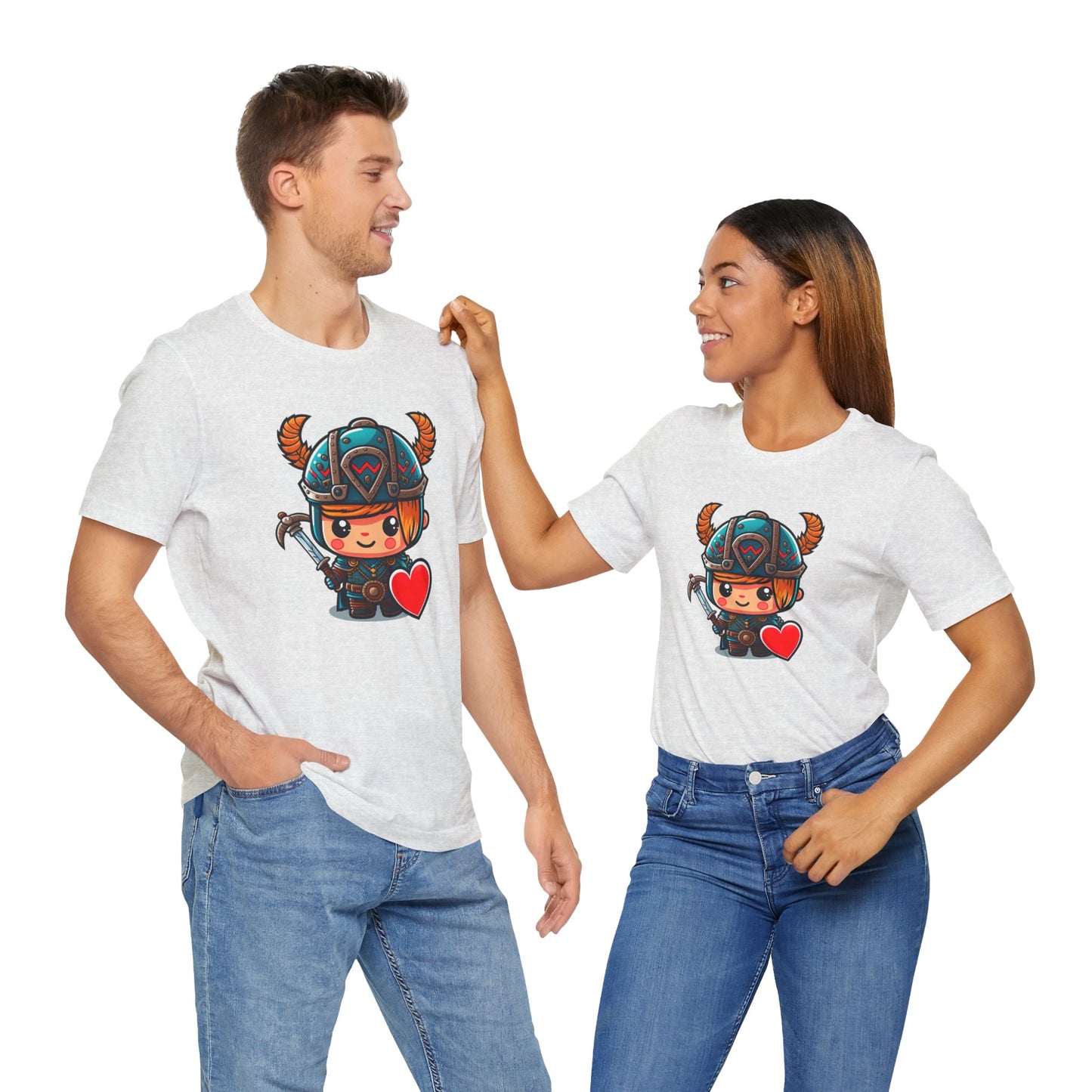 Viking Valentine's Day Unisex Jersey Short Sleeve Tee