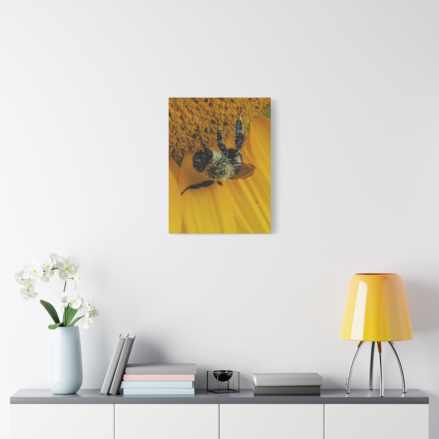 Happy Little Bee,  Matte Canvas, Stretched, 1.25"