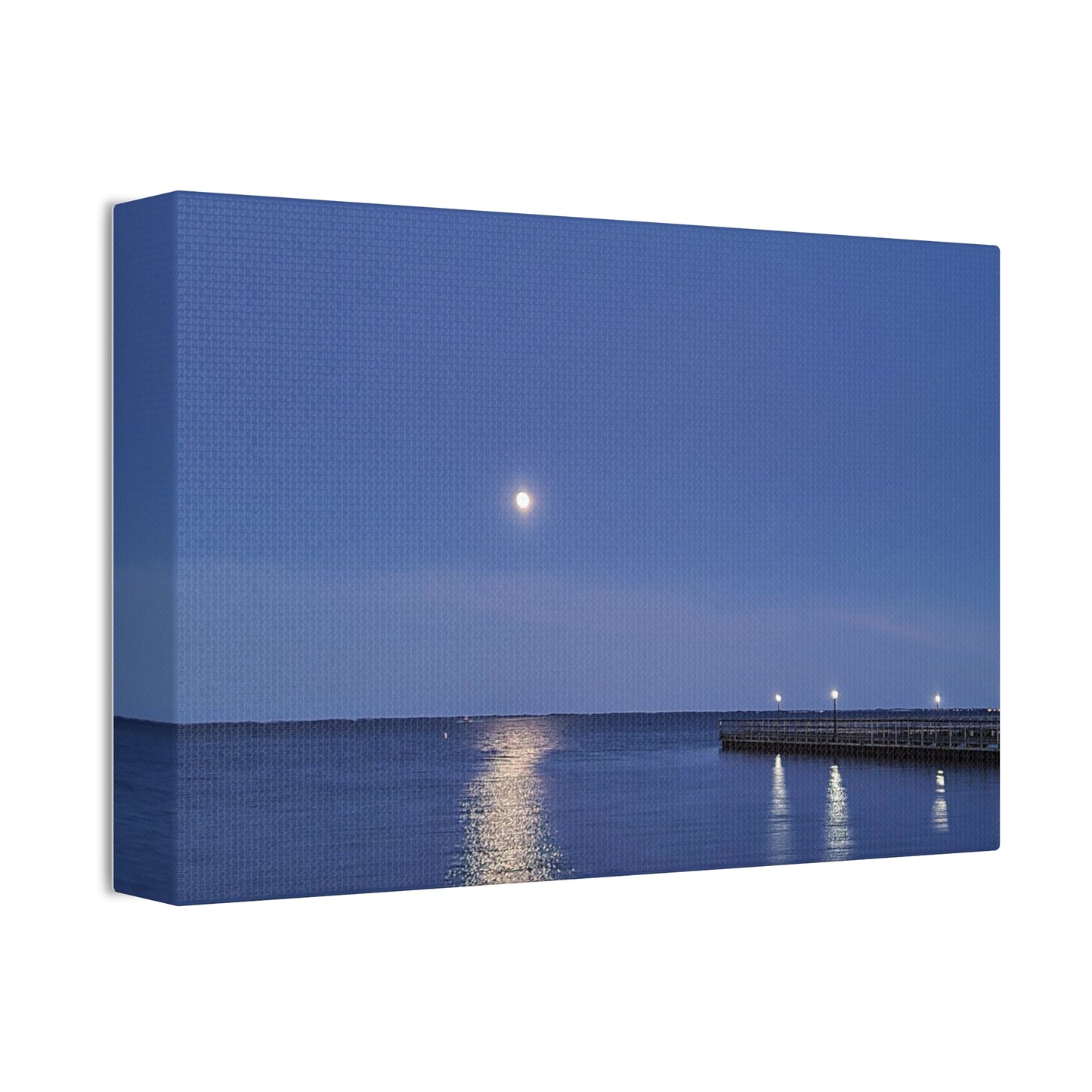 Moonlight Over The Bay, Canvas Stretched, 1.5''