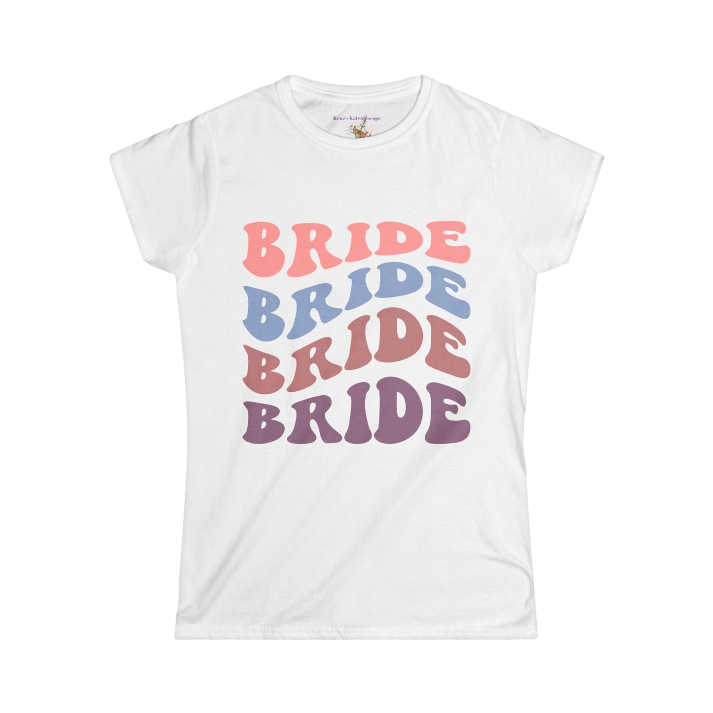 Bride Retro Repeat, S-2XL, Women's Softstyle Tee