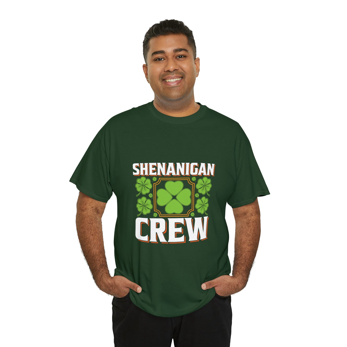 Unisex Shenanigan's Matching Family Shenanigans Crew St Patricks Day Heavy Cotton Tee