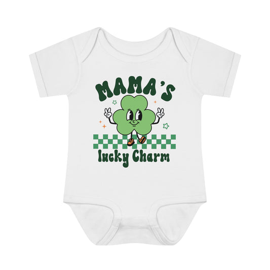 St Patricks Mamas Lucky Charm Infant Onesie Baby Rib Bodysuit