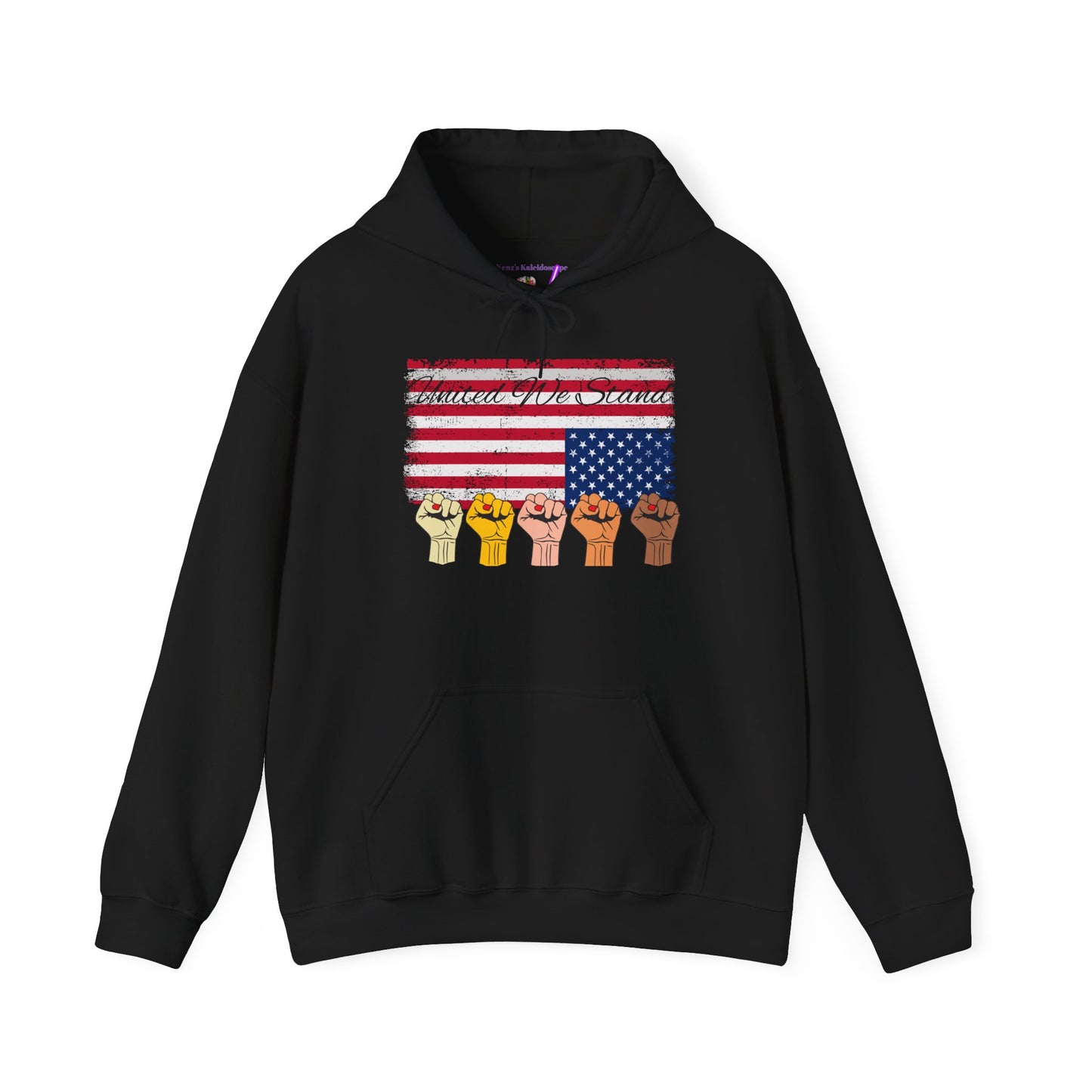 United We Stand Nation in distress Hoodie, Patriotic Blend Sweatshirt, National Pride Pullover, American Flag Hooded Jumper, USA Unity Top