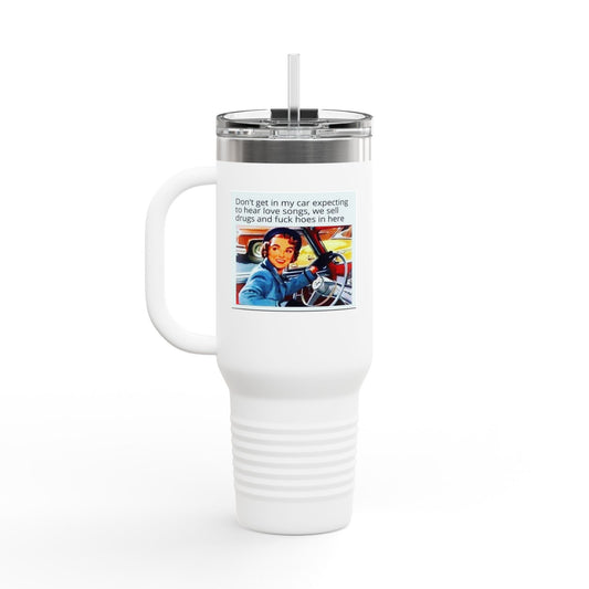 Vintage 90's HipHop Insulated Personalizable Travel Mug, 40oz